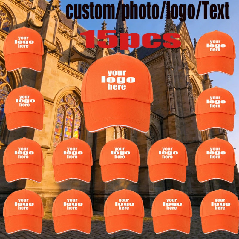 15pcs personalized custom baseball caps diy