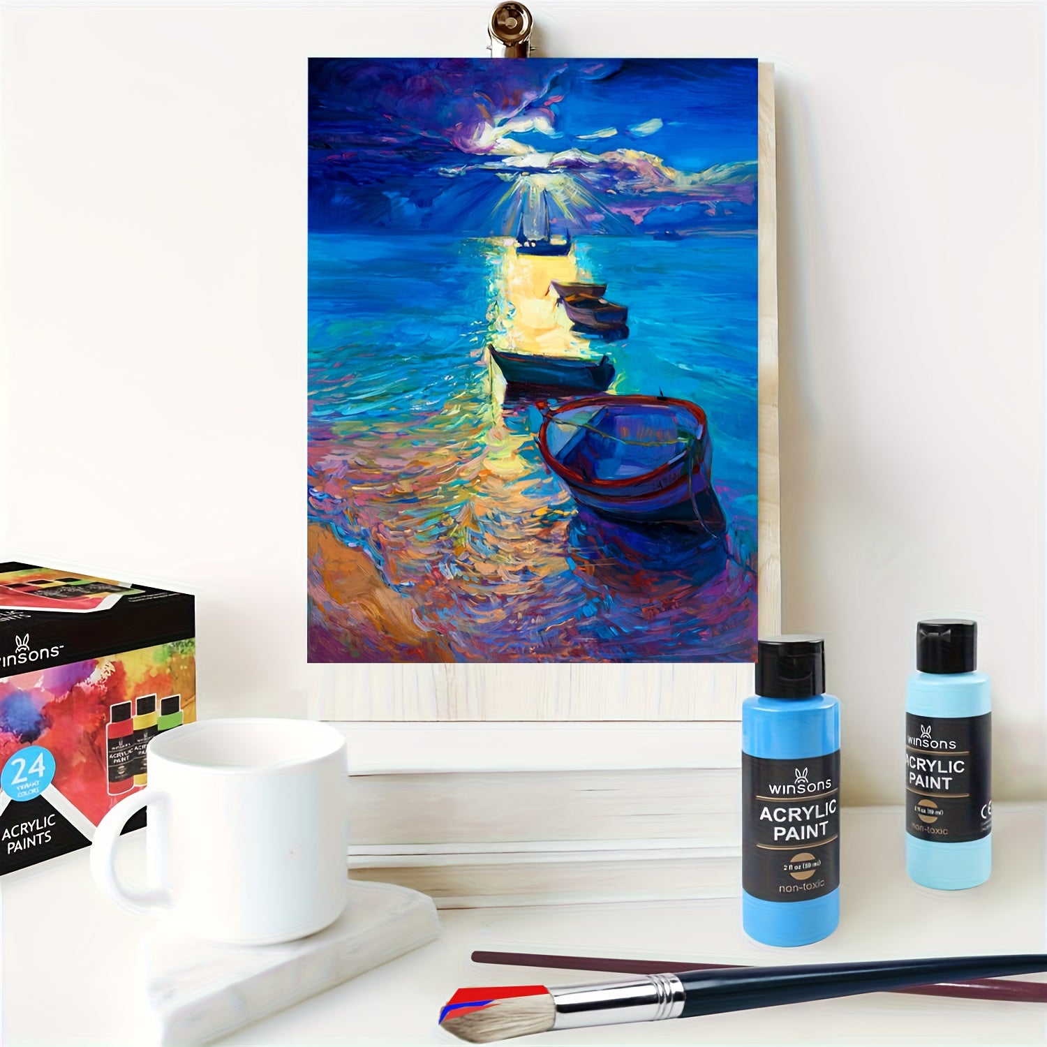acrylic paint   colors 2fl oz 59ml per bottle