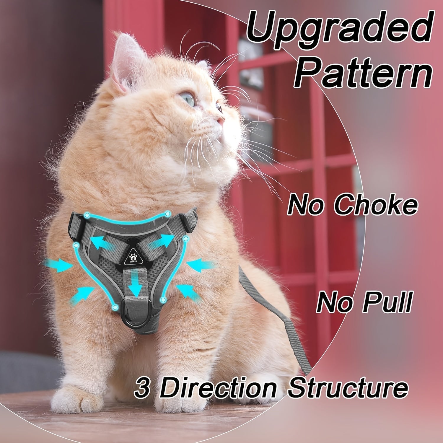 cat harness leash walking escape proof soft adjustable vest