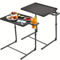 2pcs adjustable tv tray table bed sofa dining table eating