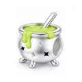 1pc silvery plated copper magical enamel pot design charms