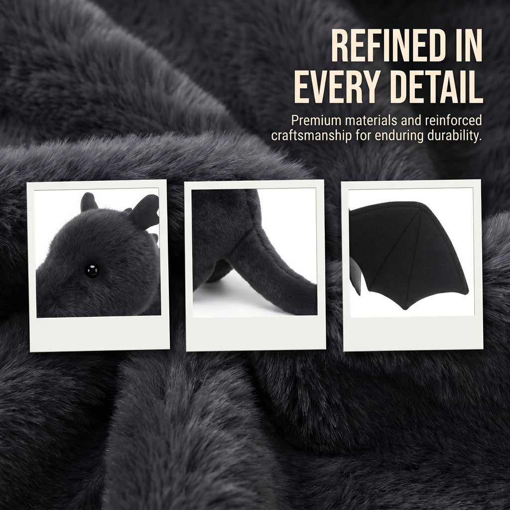 85cm 33 46 inches giant plush filling black dragon plush