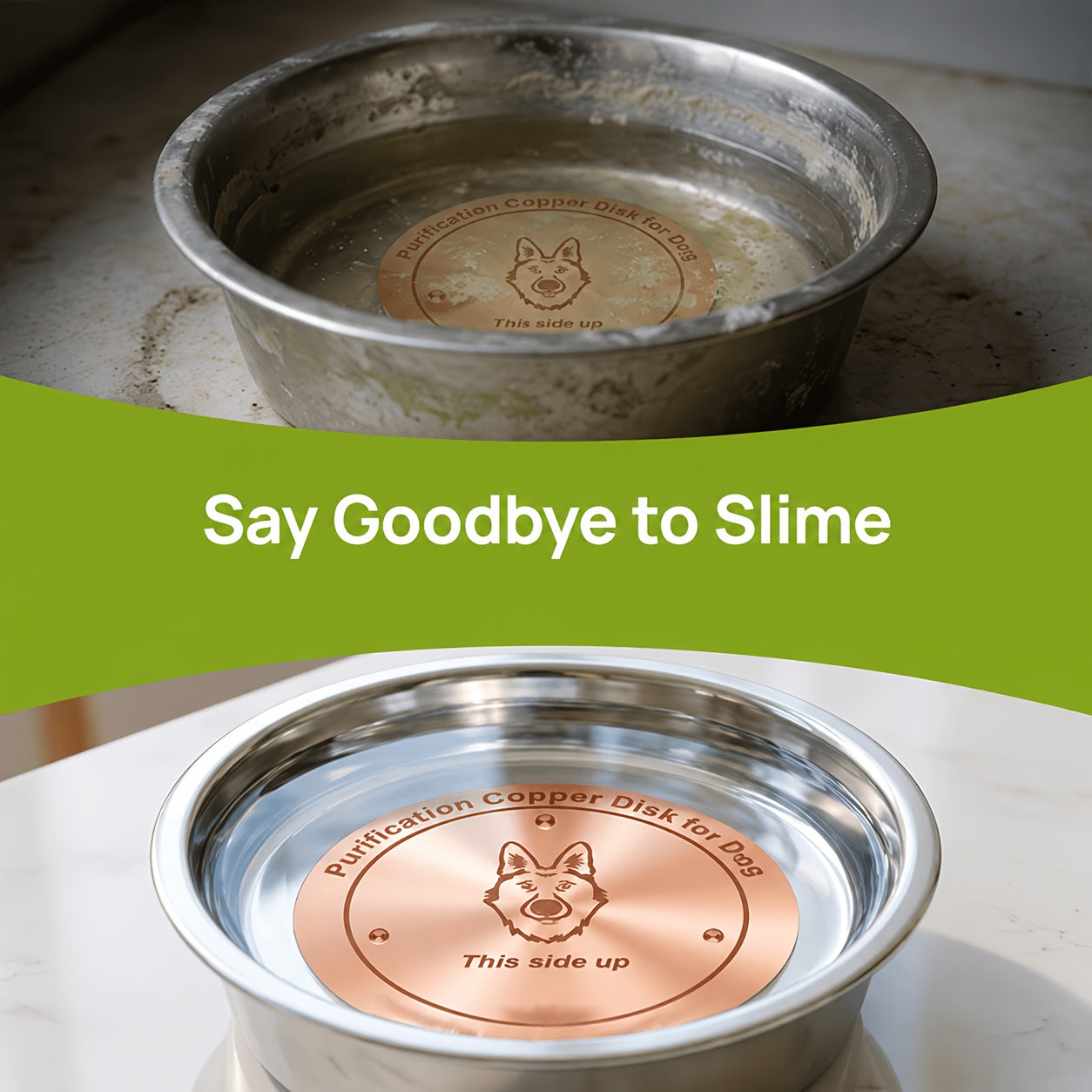 copper pet water filter bowl featuring