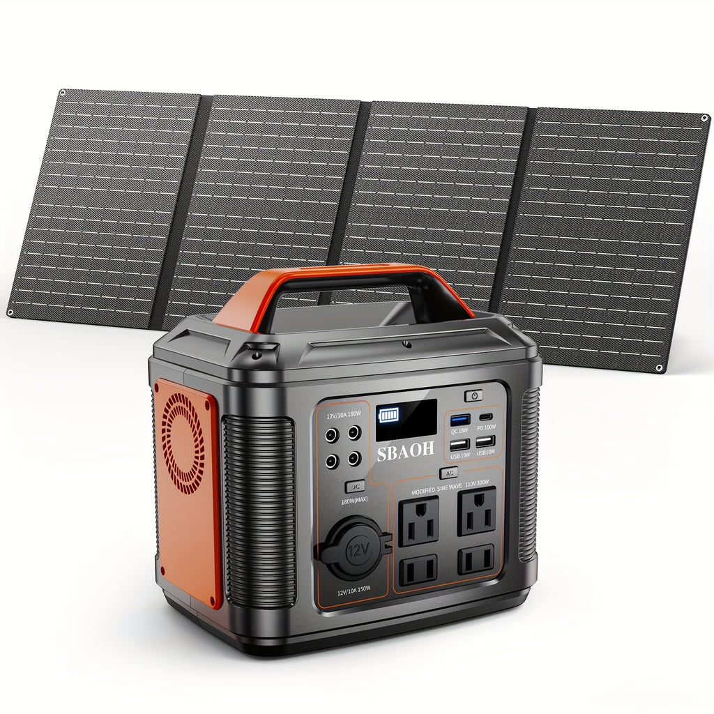 300w portable power station 296wh 80000mah solar