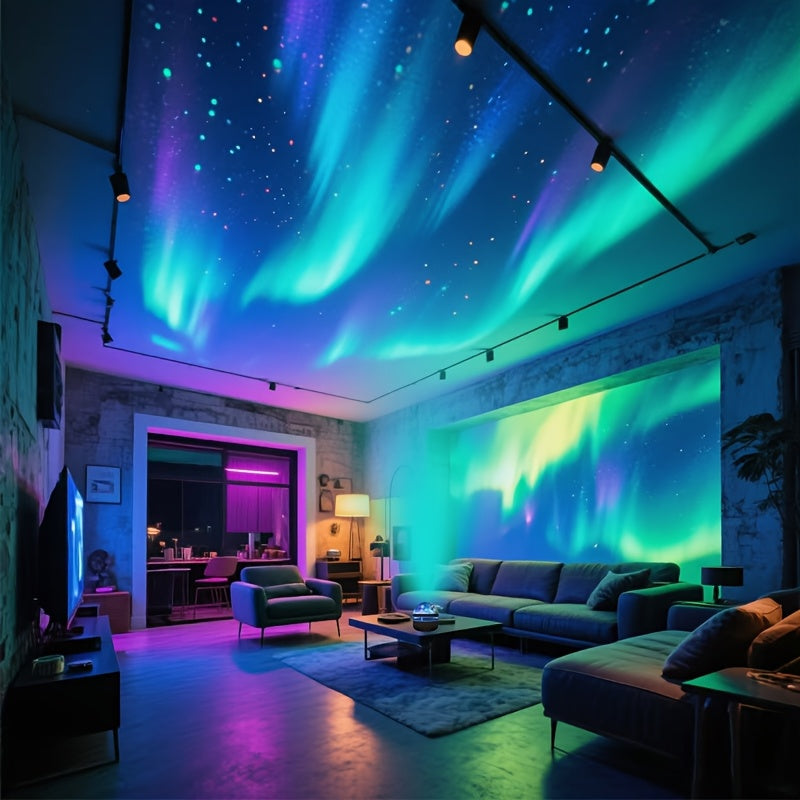 led aurora projection atmosphere light usb powered remote