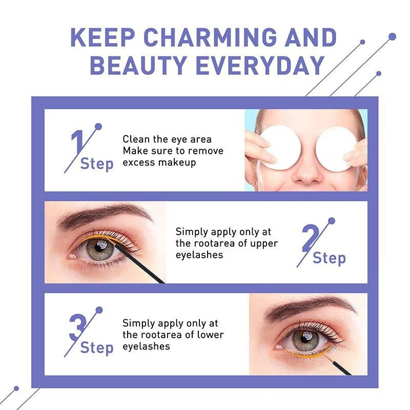 castor oil eyelash serum natural thickening curling formula