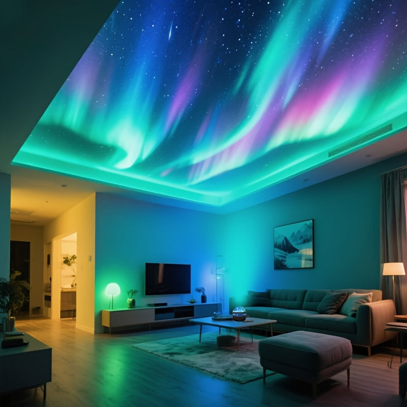 led aurora projection atmosphere light usb powered remote