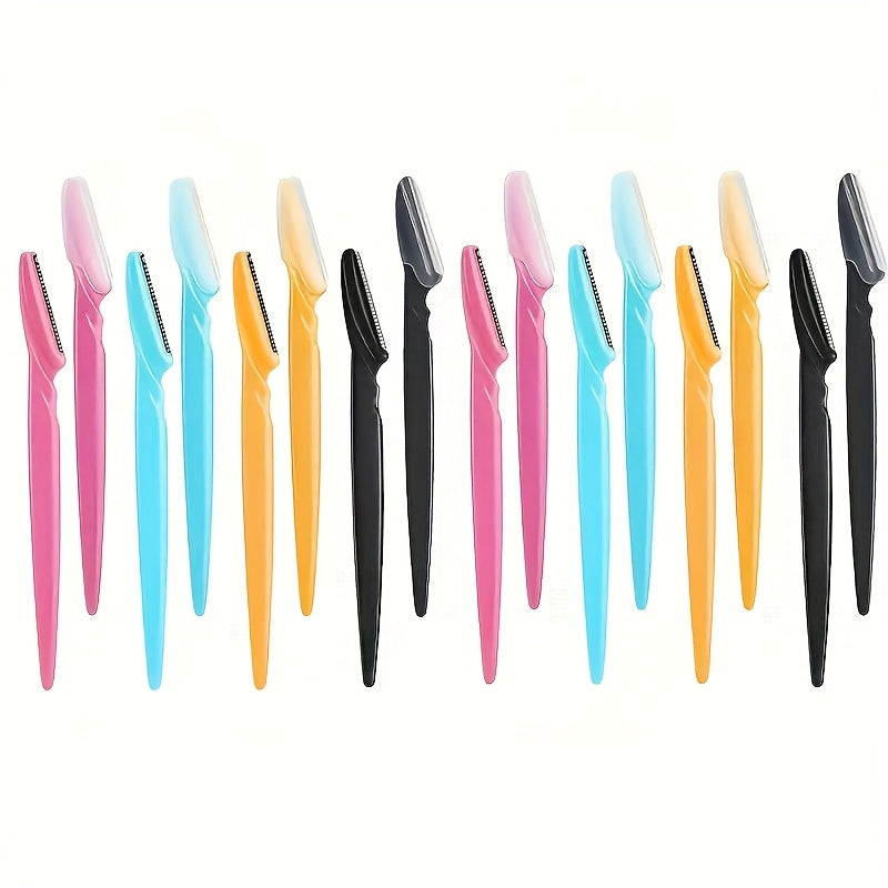 21pcs random color stainless steel eyebrow razors safety