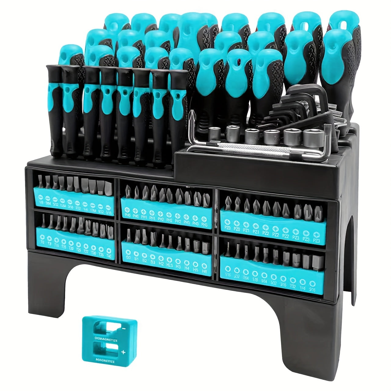 118pcs magnetic screwdriver set plastic rack magnetic tool