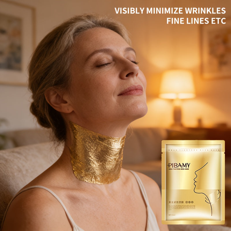4pcs 24k golden neck mask hydration   lifts neck lines