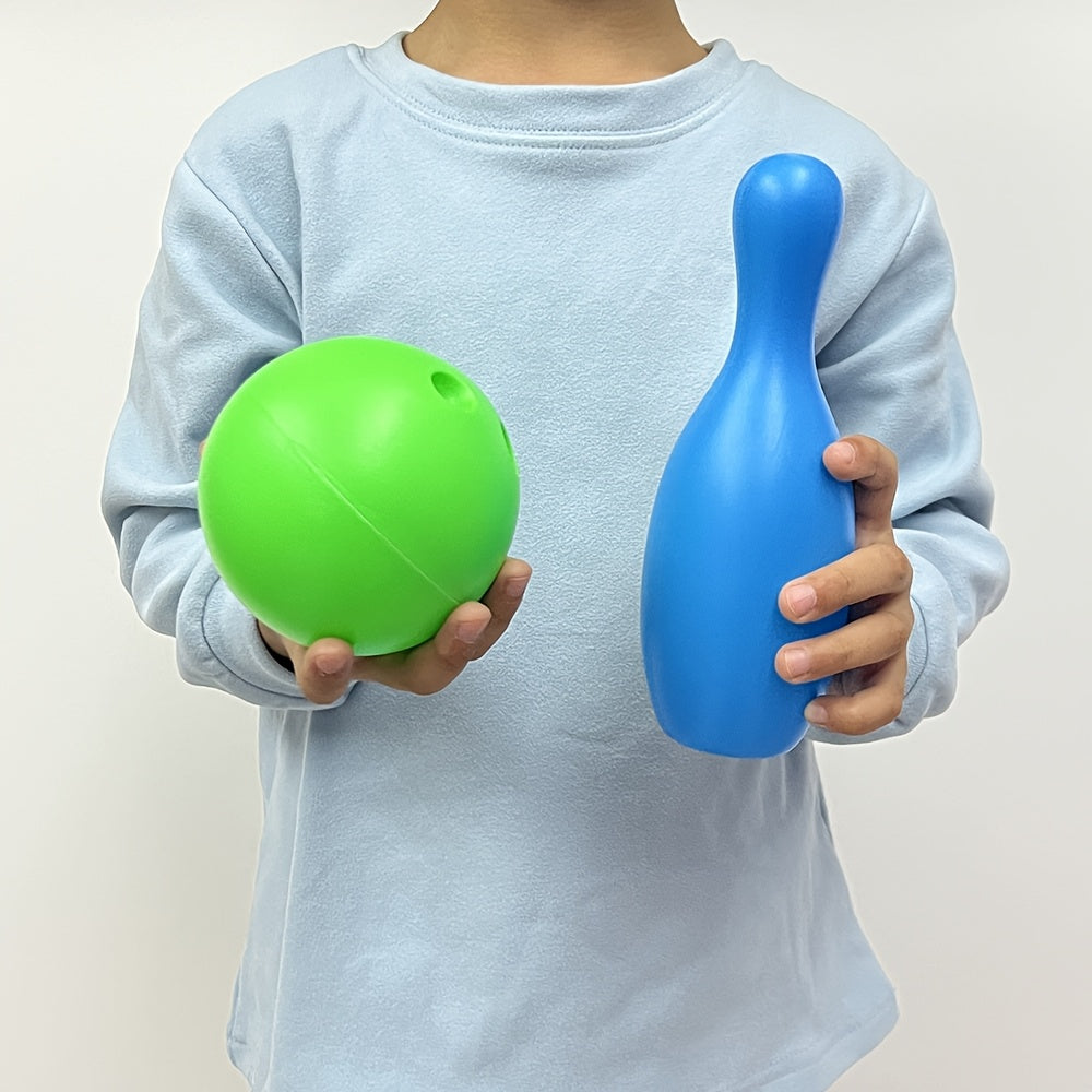 large bowling toy set 10 bottles 2 balls sports toy set