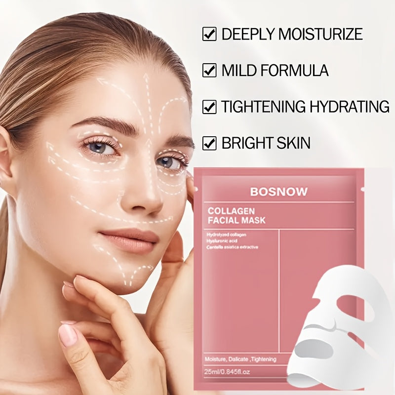 5pcs   collagen white mask moisturizing