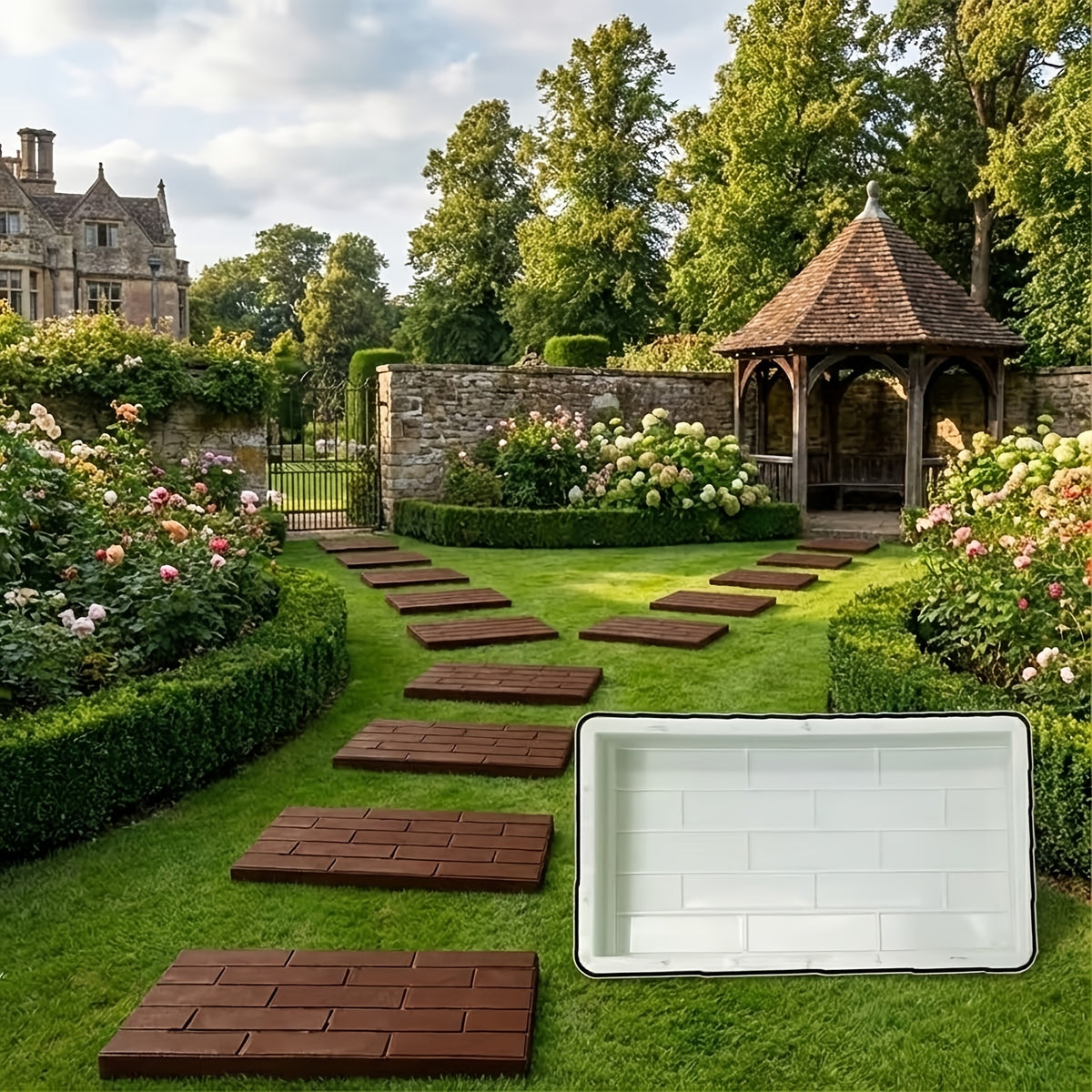 reusable heavy duty plastic concrete paving mold suitable