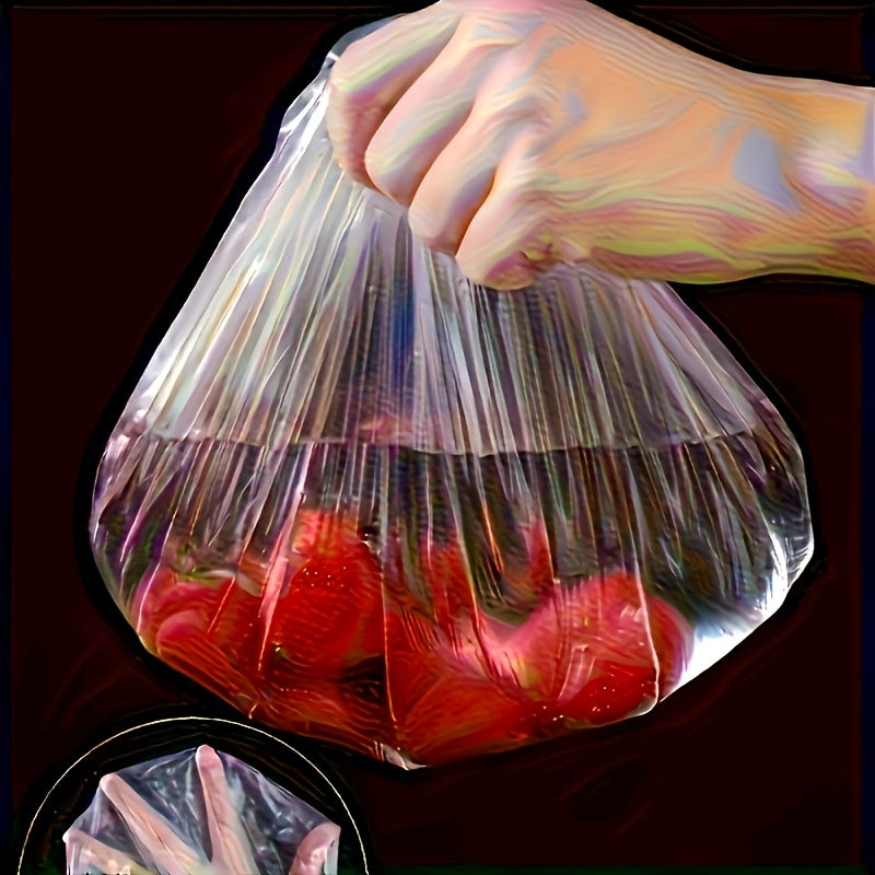 200pcs food grade reusable plastic food covers durable