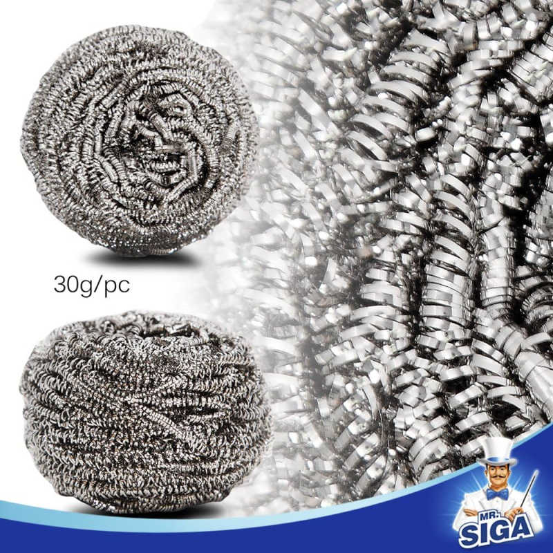 12 stainless steel cleaning brush balls kitchen cleaning