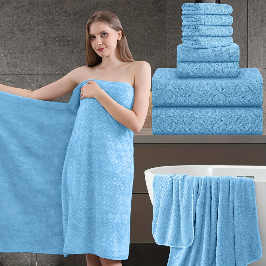 8pcs extra large bath towel ultra soft thick bath towel