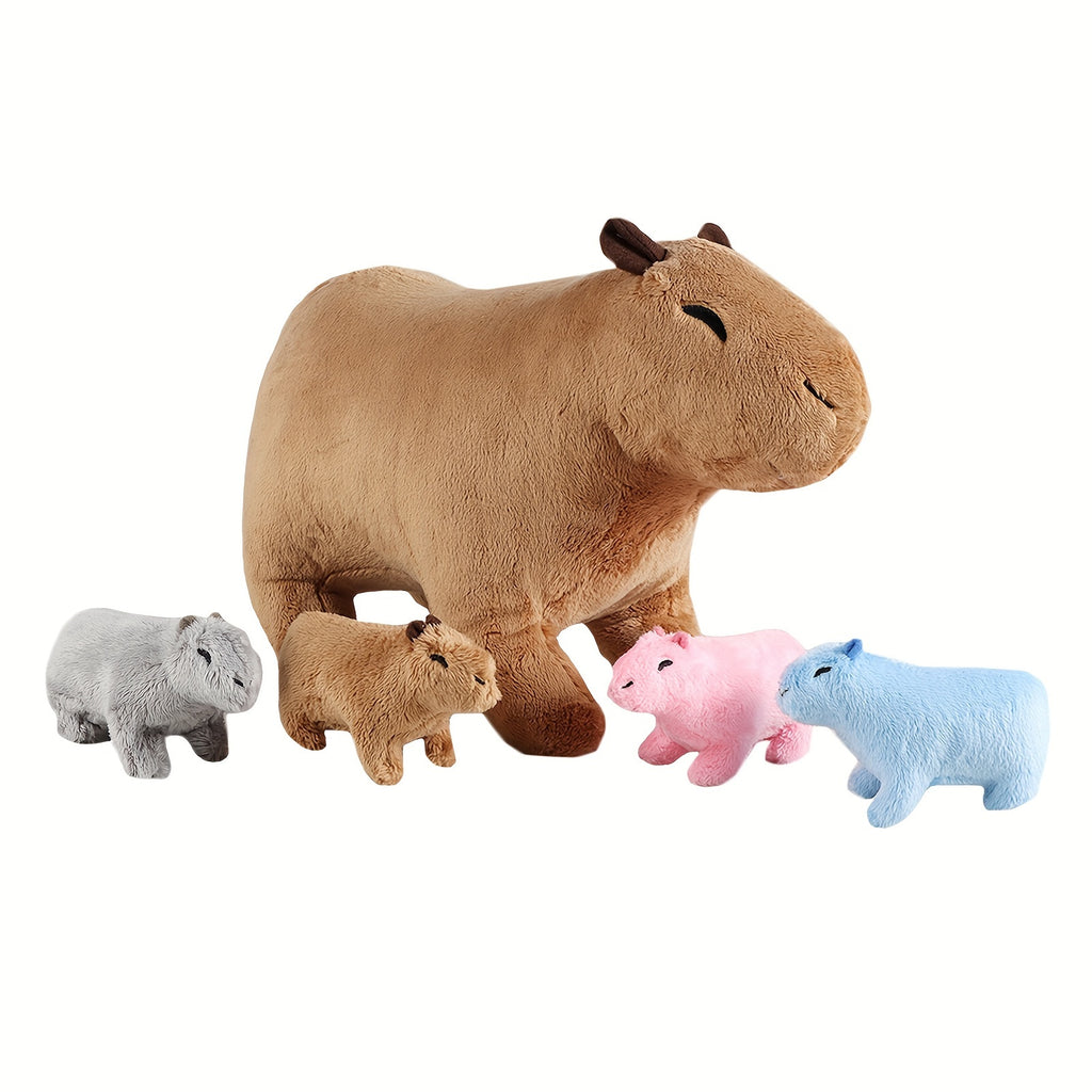 13 77inch capybara plush toy 4 small plush kawaii simulation