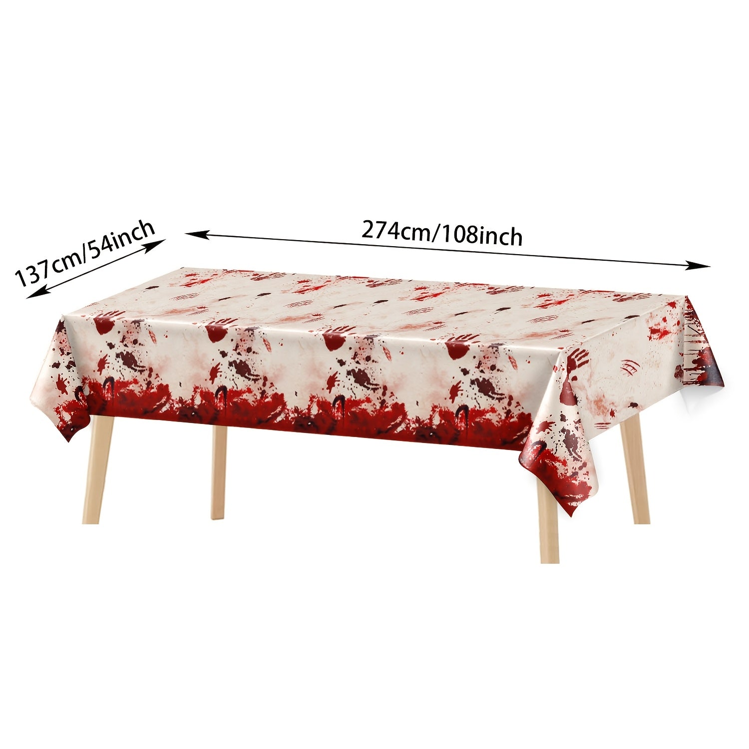 1pc horror blood handprint splatter tablecloth perfect