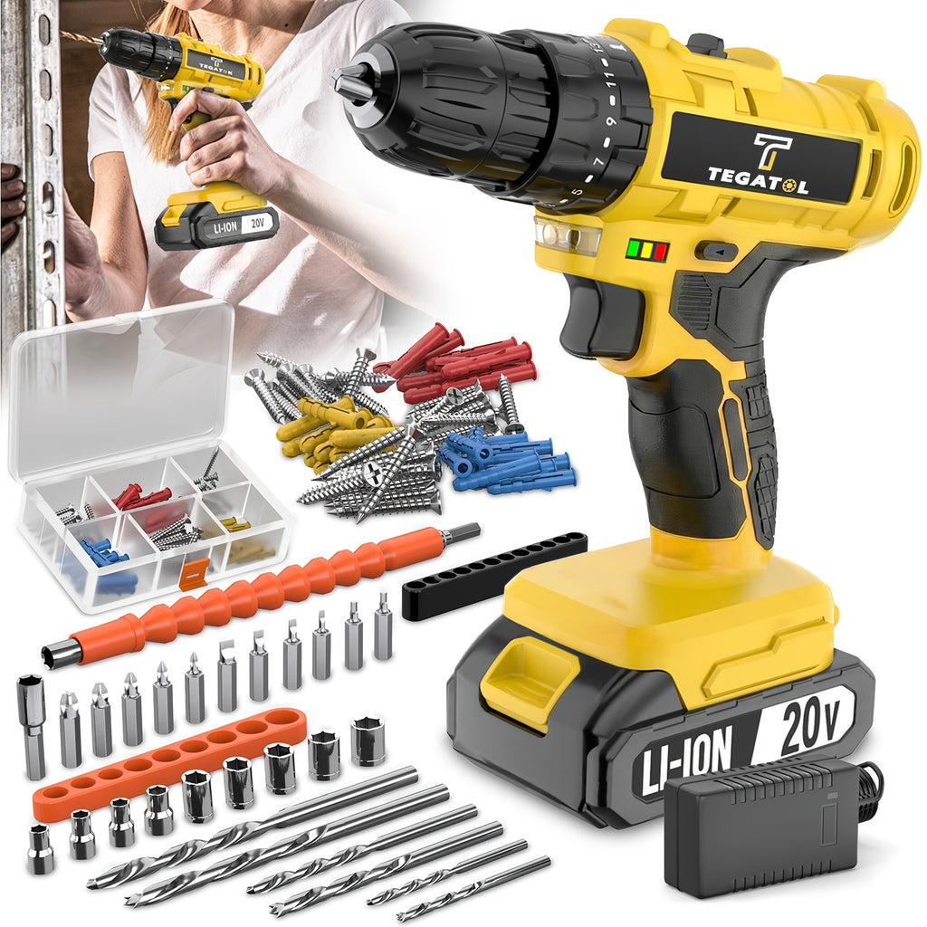 20v 58 136pcs 147pcs cordless impact drill kit 20