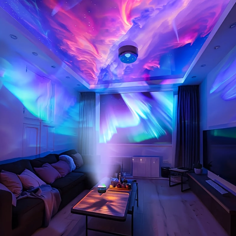 led aurora projection atmosphere light usb powered remote