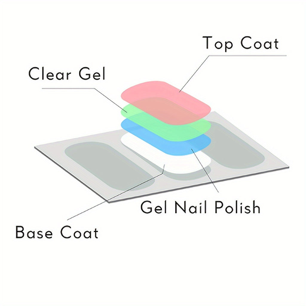 8 sheets nail full wraps nail polish strips pink nail