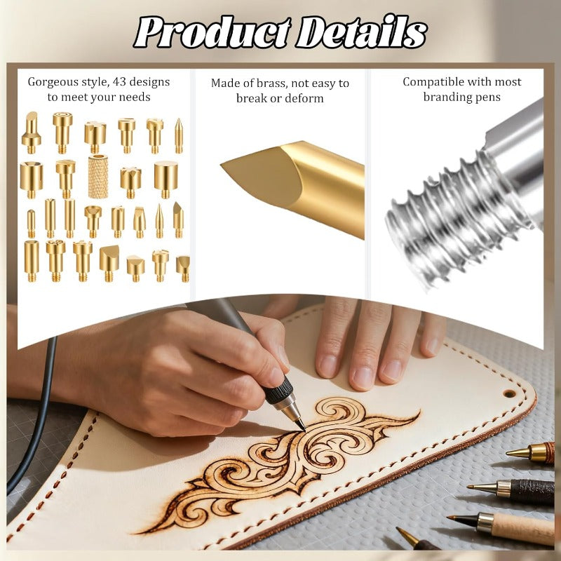 99pcs wood burning tips kit pyrography wood burning tip set