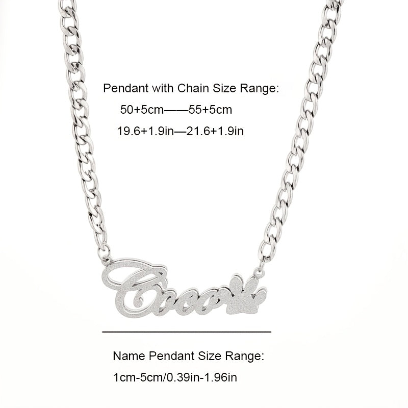 custom name necklace   thick chain suitable dogs