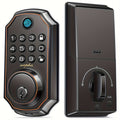 keyless smart door lock fingerprint handle   door