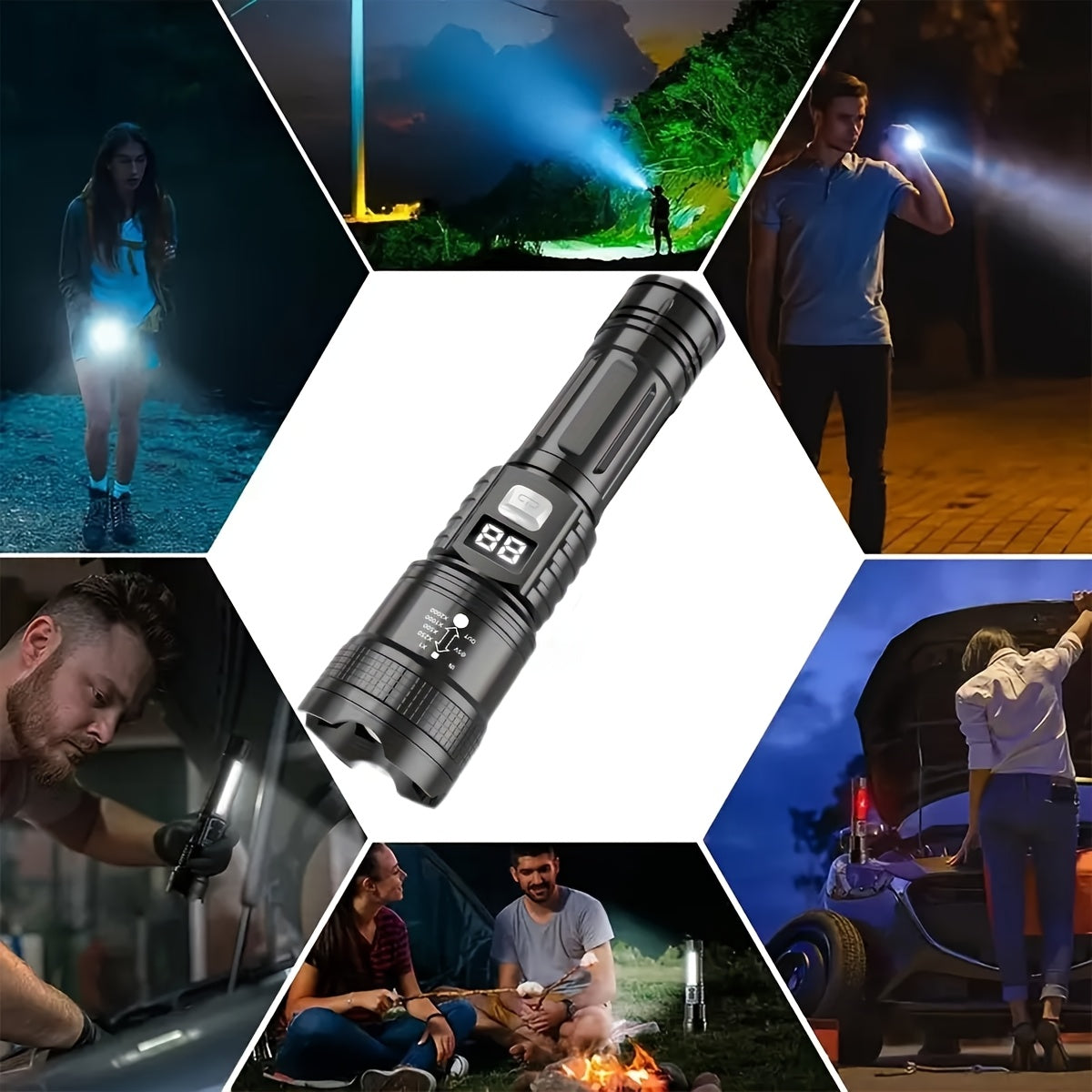 4pcs rechargeable high power led flashlights