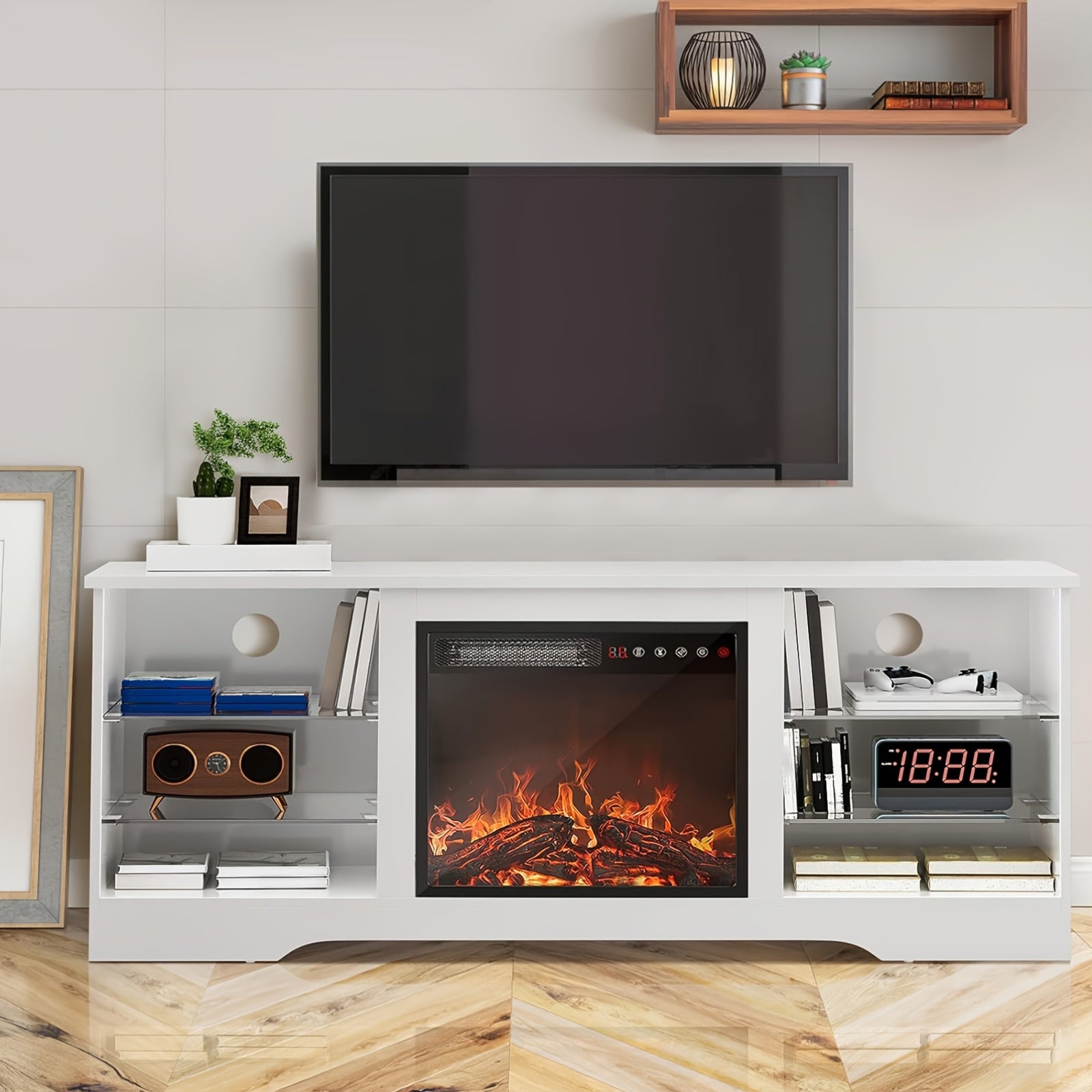 fireplace tv stand 18 inch fireplace modern entertainment