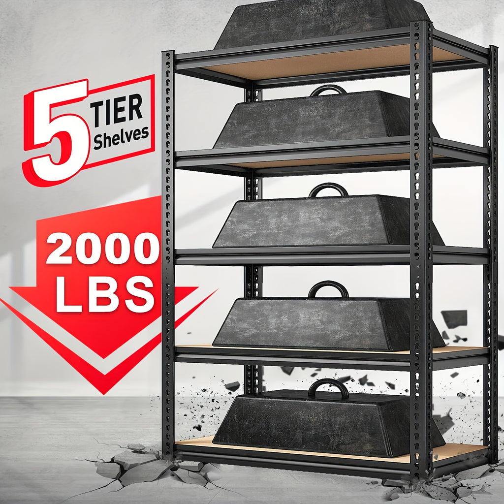 reibll 72 heavy duty garage shelving 5 tier adjustable