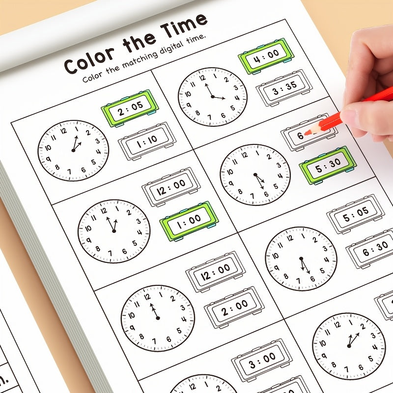 workbook children learn   time suitable homeschooling