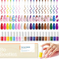 20 colors beetles french tip gel polish thin brush nail art