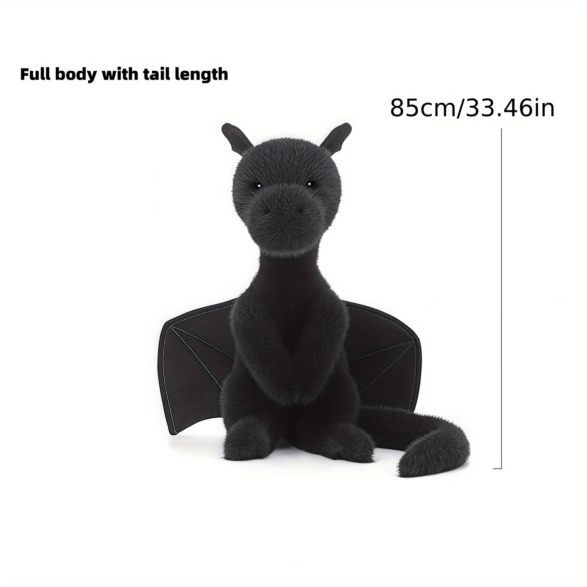 85cm 33 46 inches giant plush filling black dragon plush