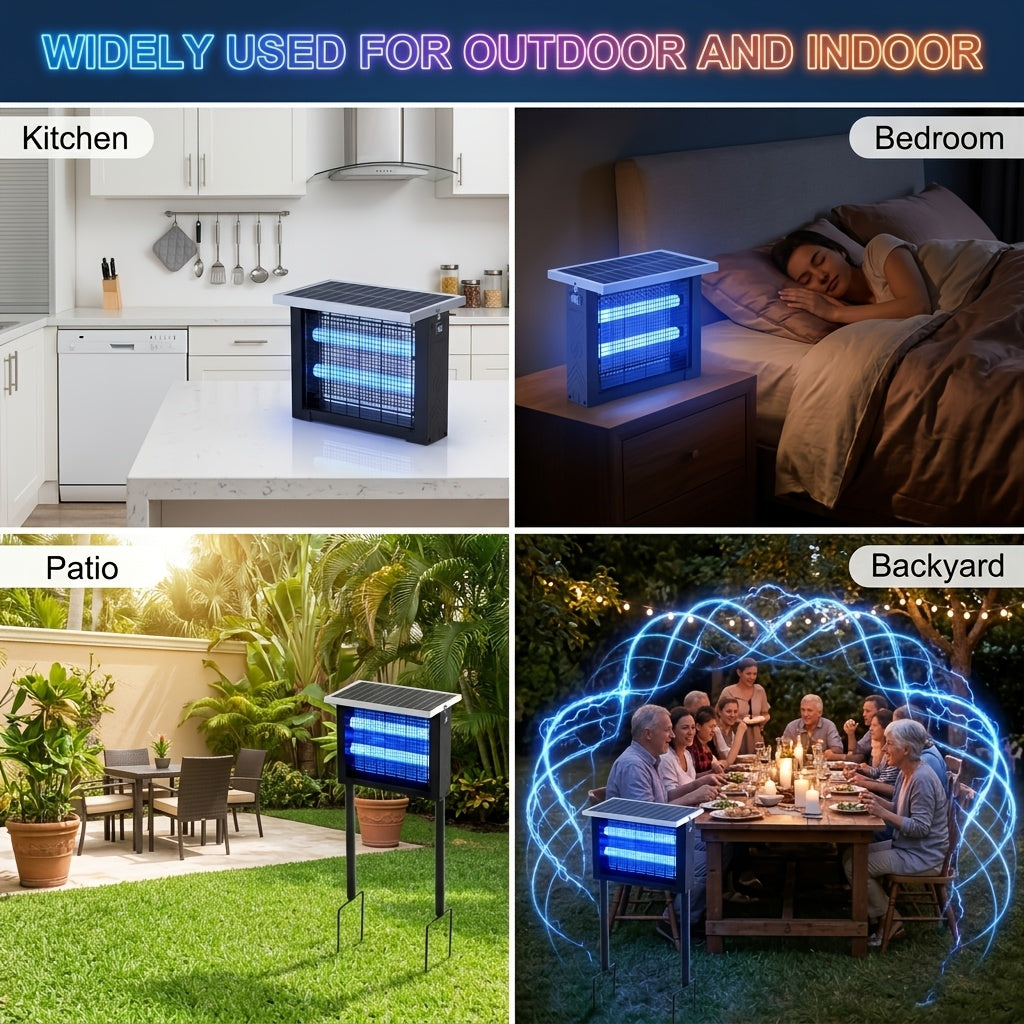 solar bug zapper outdoor bug zapper 4500v electric shock