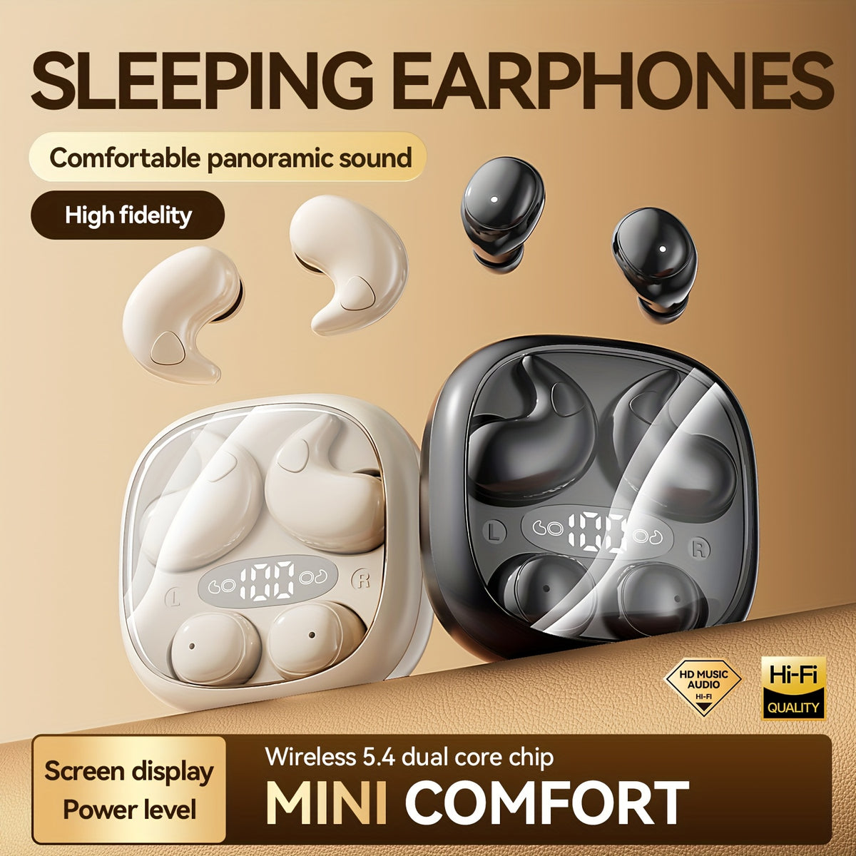 2 in 1 invisible sleep earbuds set ultra thin wireless mini