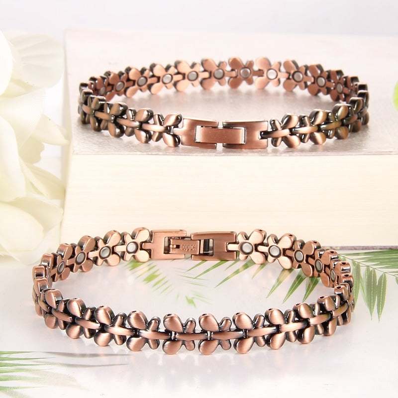 two stylish copper bracelets ladies featuring a
