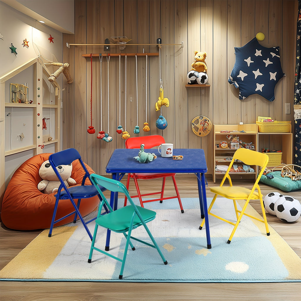 colorful folding table chair set lightweight compact easy