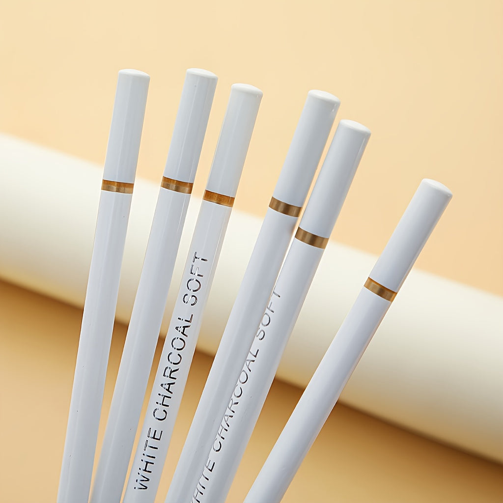 3pcs white charcoal pen highlighter soft