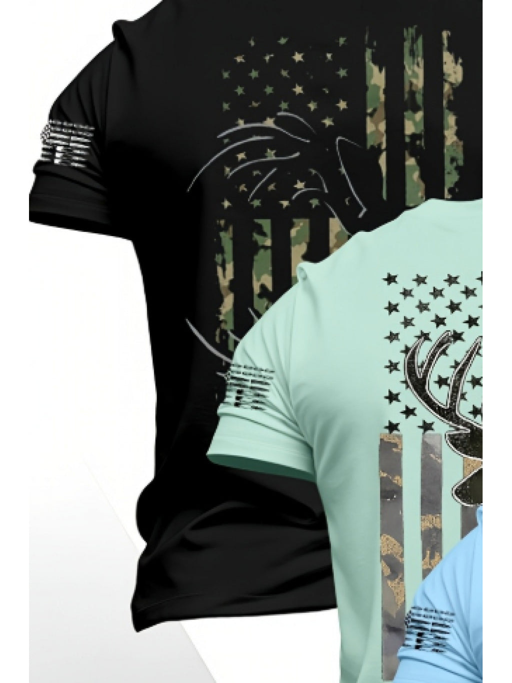 3 pc mens short sleeve t shirts american   250th
