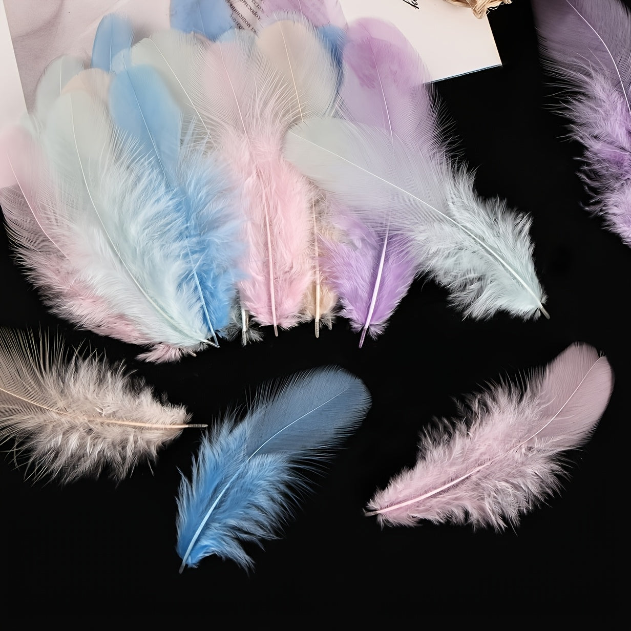 297pcs colorful artificial feathers suitable diy crafts