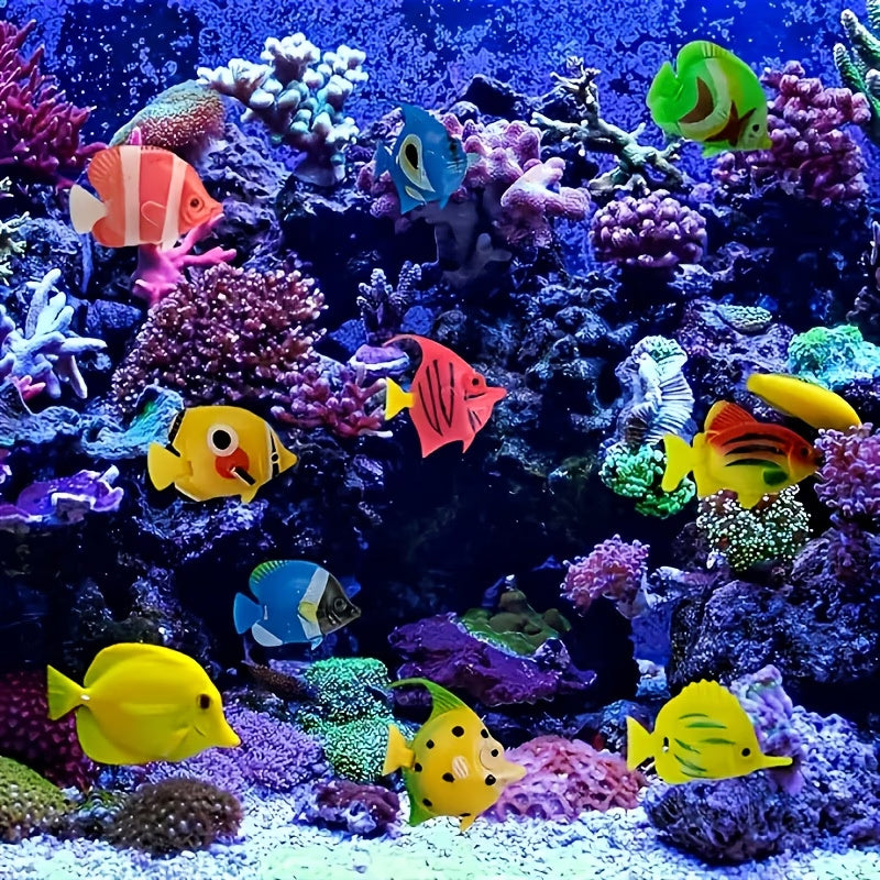 floating ornamental fish set suitable realistic plastic