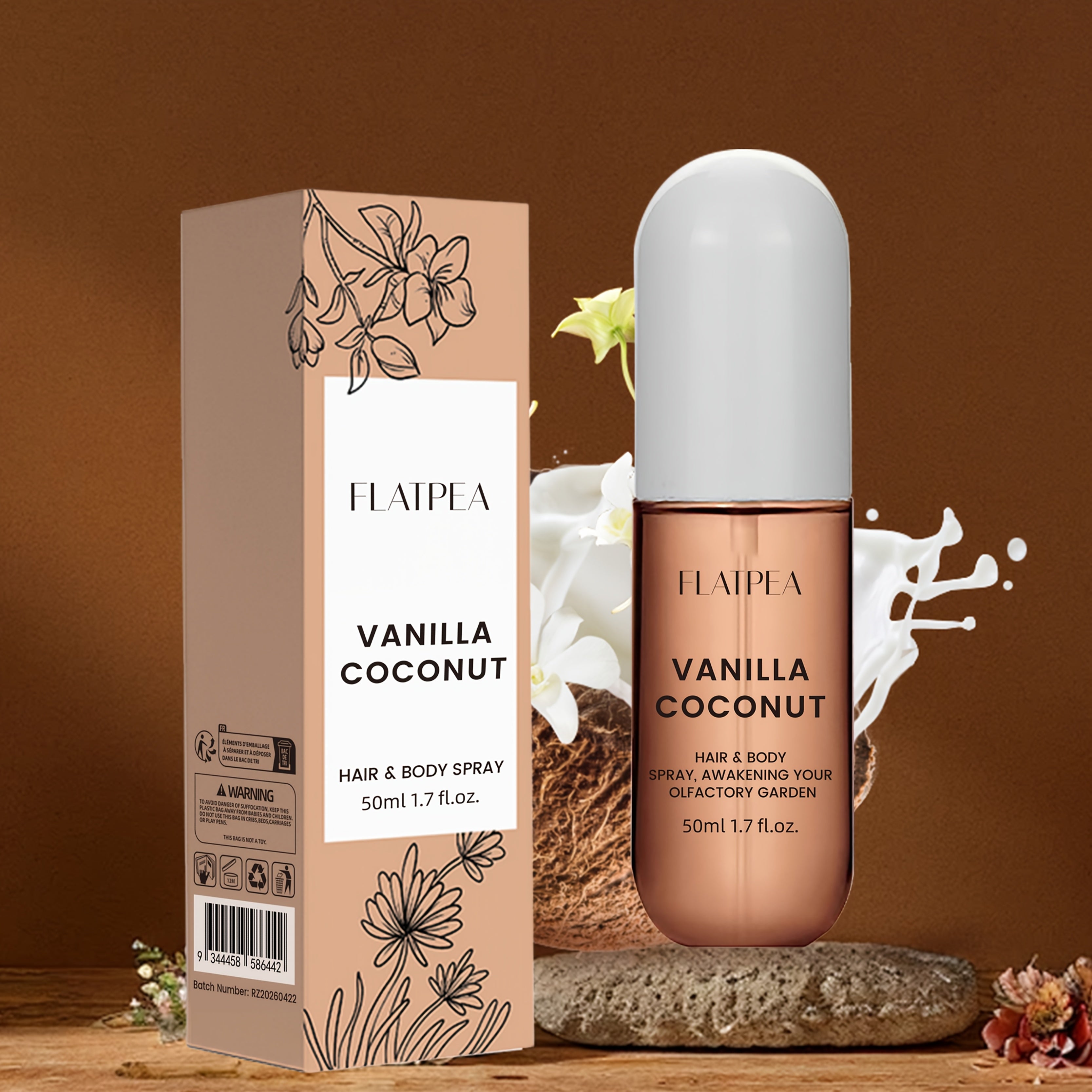 womens perfume spray coconut vanilla scent light fragrance