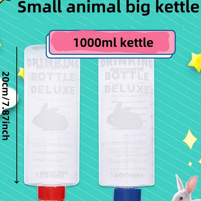 1pc large 1000ml rabbit guinea pig water bottle ball bearing