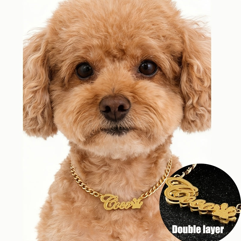 custom name necklace   thick chain suitable dogs