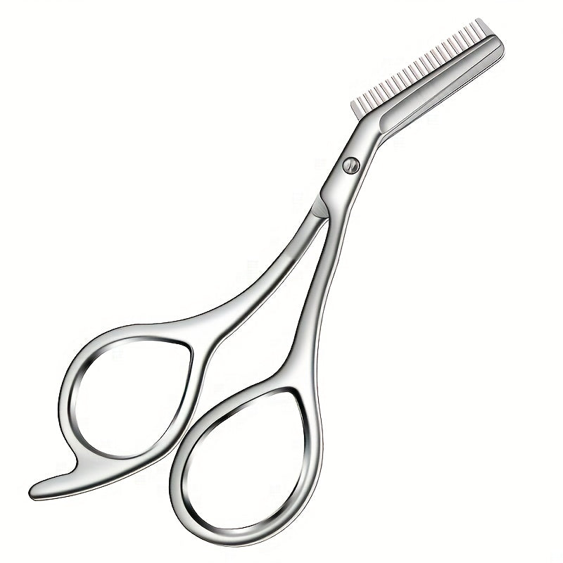 stainless steel eyebrow scissors built in brow comb 1pc