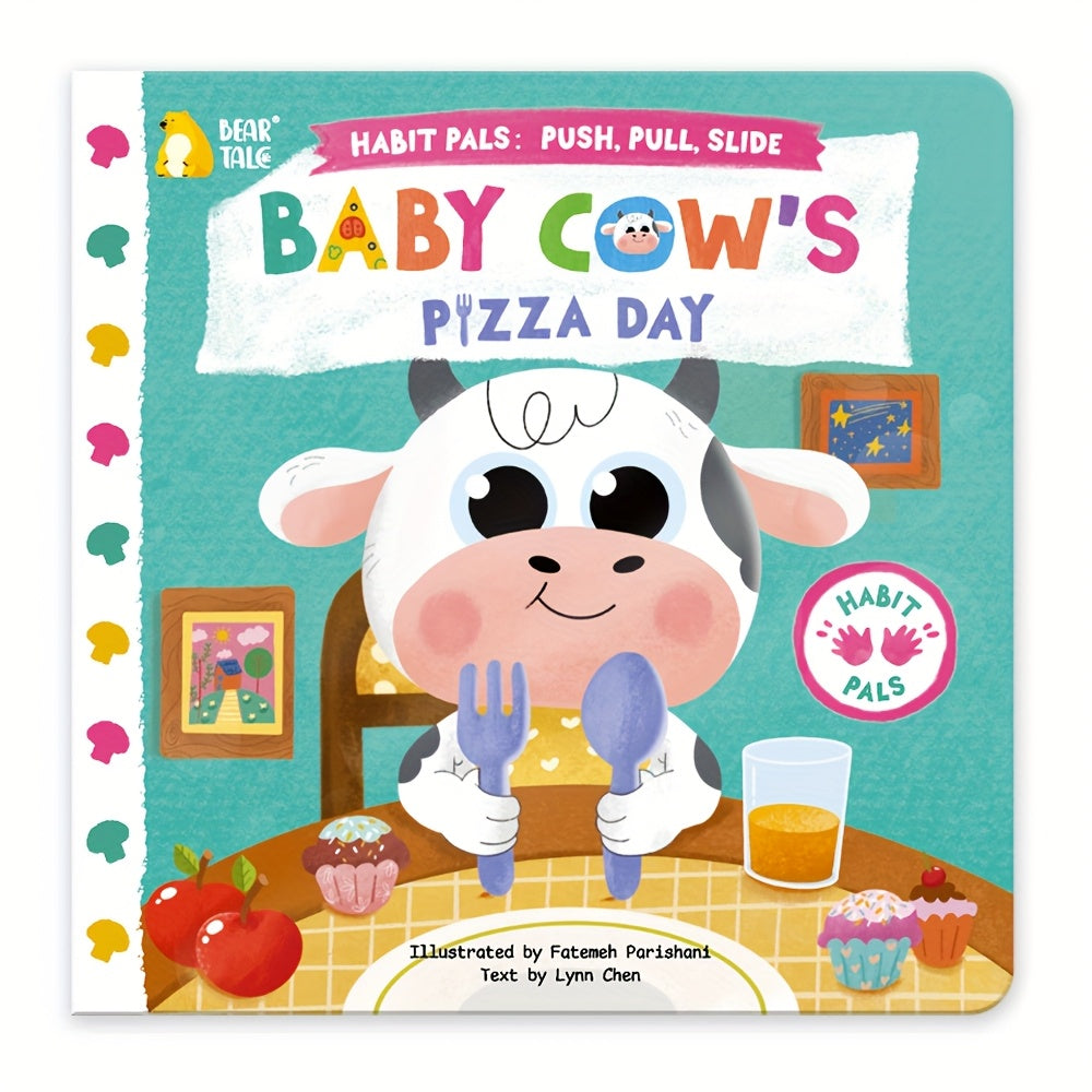 baby cows pizza party push pull books busy book preschool