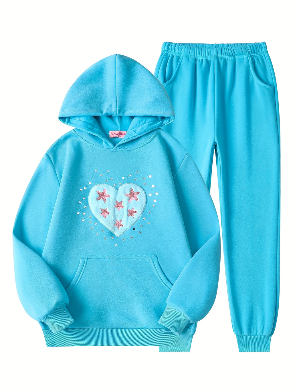 6pcs 3 sets   winter girls velvet thickened hooded