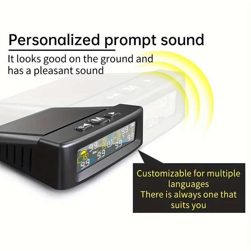 6 wheel tire pressure monitoring system solar charging tire