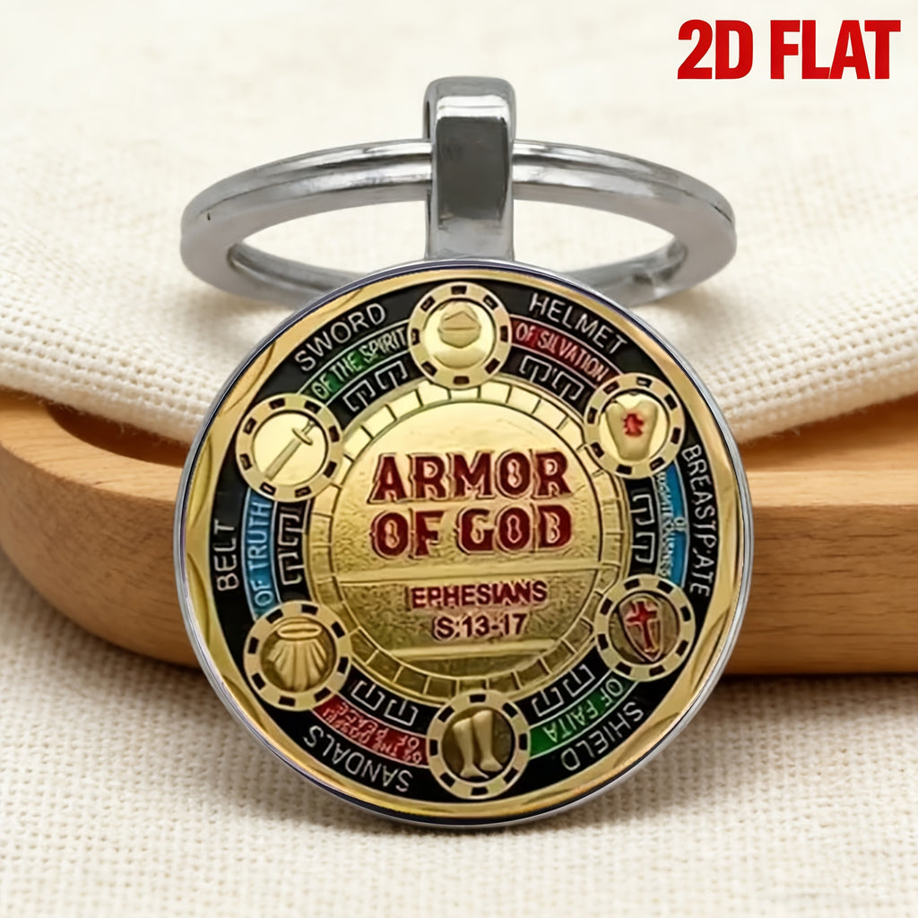 2d plane 1 faith keychain ephesians 6 11 gods   design